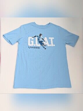 Unisex Kids' (Size 10/12) Soccer Lionel Messi G.O.A.T. Short Sleeve Tee/T-shirt